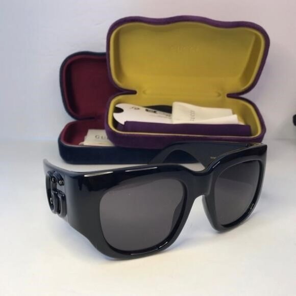New ? Original Gucci Grey Square Ladies Sunglasses GG1545S 001 53
